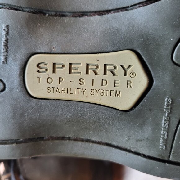 Sperry Top-sider Boat Shoes Size 7 Leather NWT Black and Brown - Picture 5 of 9